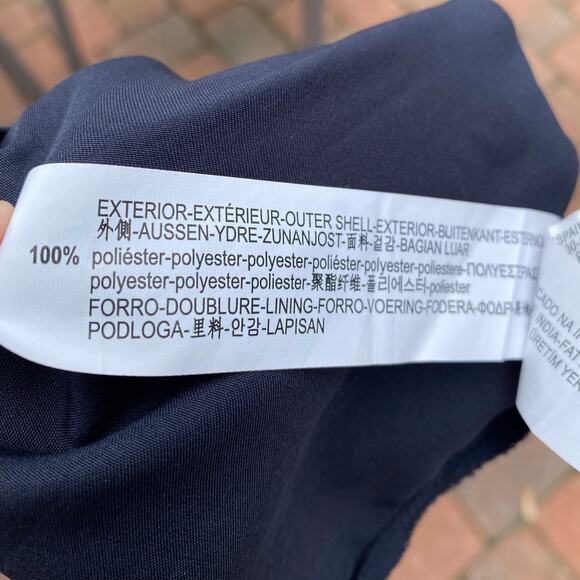 Zara Basic Collection Long Sleeve Dress Blue Dots Women's Size Extra Small - Picture 12 of 12